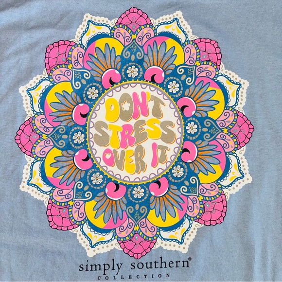 NWT Simply Southern Don’t Stress T-shirt - Picture 2 of 4